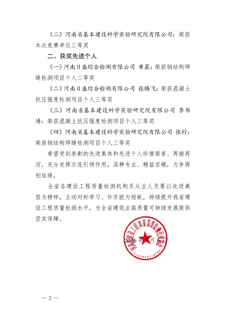 豫建检协〔2026〕44号-关于表彰第二届建设工程质量检测专业人员技能竞赛获奖先进单位及个人的通报_02.png 豫建检协〔2026〕44号-关于表彰第二届建设工程质量检测专业人员技能竞赛获奖先进单位及个人的通报_02.png